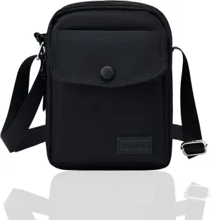 Small Nylon Crossbody Bags for Women with Adjustable Strap, Mini Purse, Shoulder Bag Traveling Workout(Black) ﻿