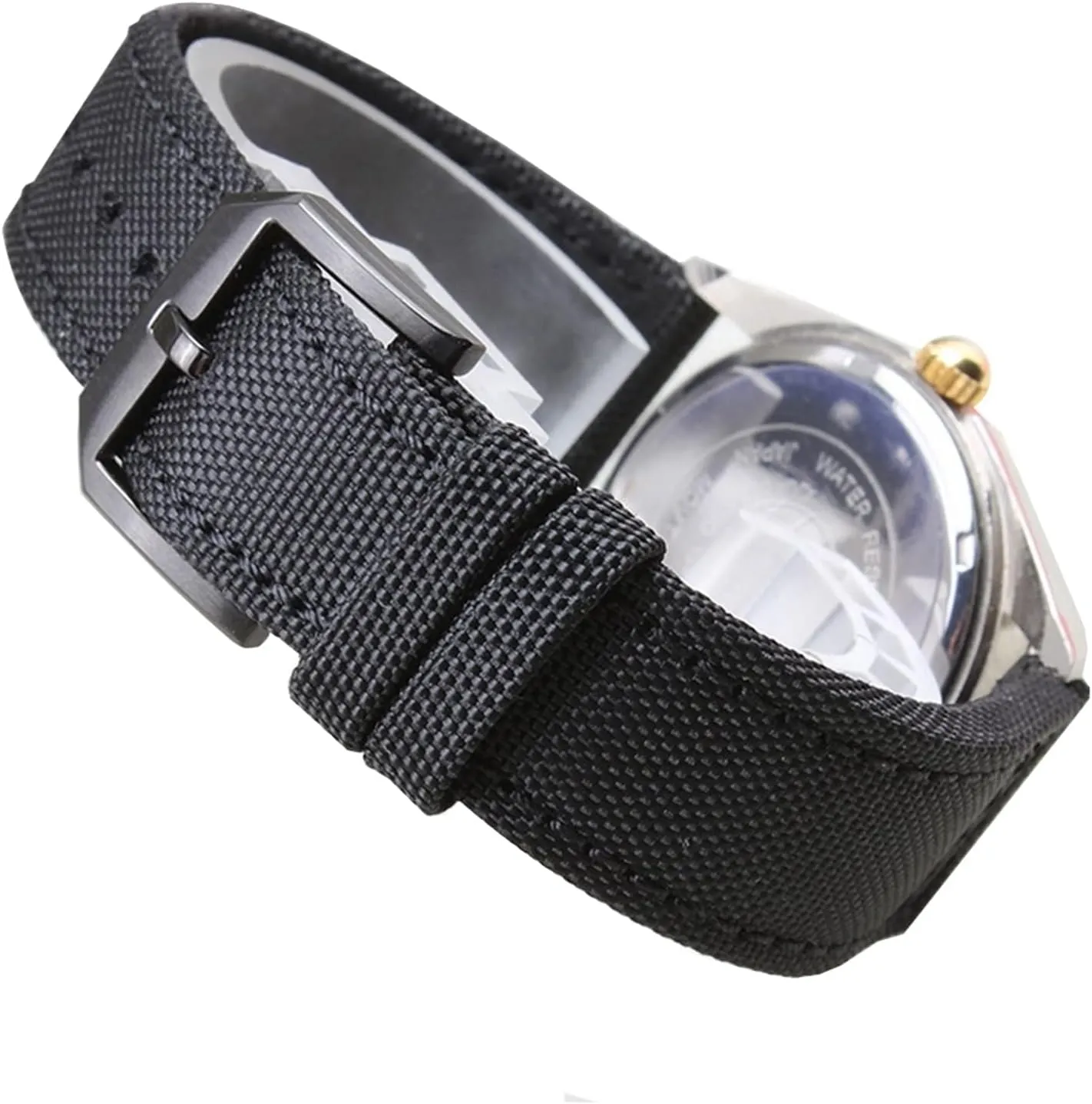 Smartwatch Bands,Universal Strap,20/21/22mm Men Military Sports Nylon Canvas Watchband Polished Pin Clasp Watch Bracelet Wristband