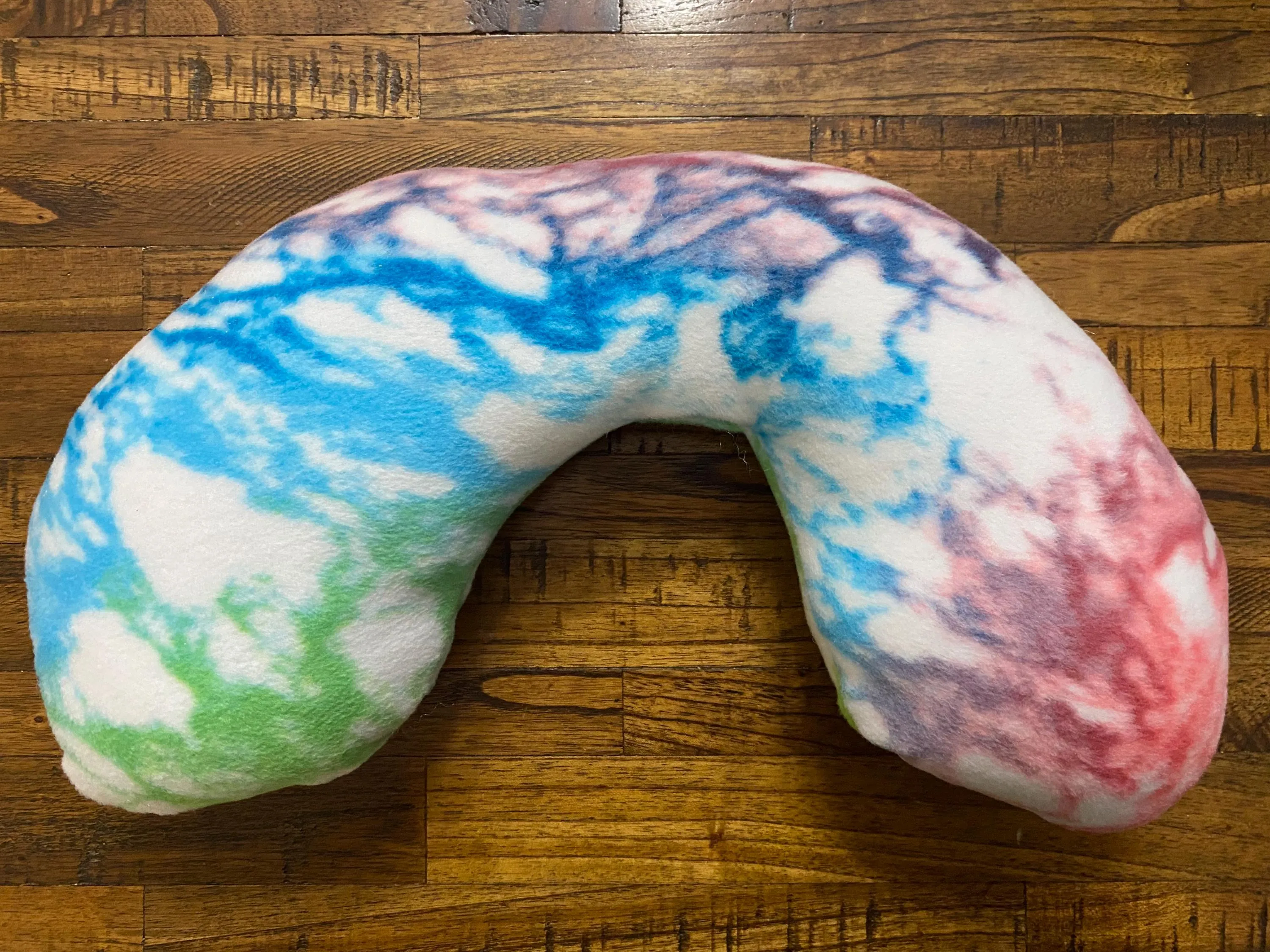 Soft Fluffy U-Neck Cat Pillow, Calming Pillow for Your Cat - Machine Washable - Various Fleece Designs - With or Without Catnip at Request