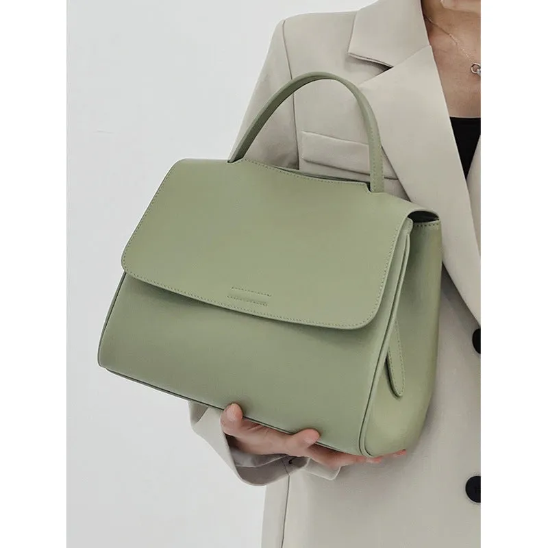 Soft leather messenger bag, genuine leather women's bag, large-capacity bag, women's autumn new tote bag, shoulder messenger bag, underarm bag.
