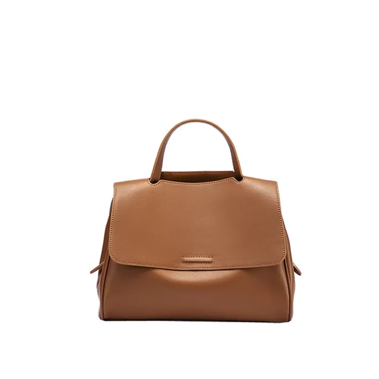 Soft leather messenger bag, genuine leather women's bag, large-capacity bag, women's autumn new tote bag, shoulder messenger bag, underarm bag.