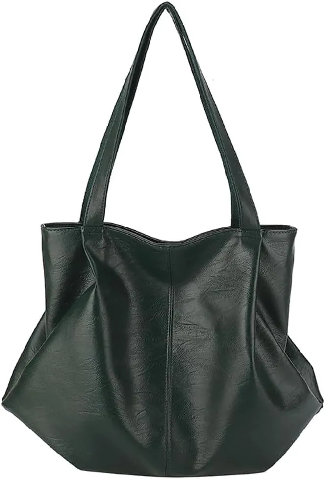 Soft Leather Tote Bag Large Capacity Work Hobo Pu Leather Shoulder Handbag Big Travel Shopping Work Bag