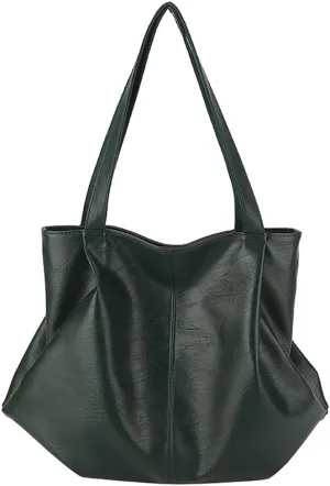 Soft Leather Tote Bag Large Capacity Work Hobo Pu Leather Shoulder Handbag Big Travel Shopping Work Bag