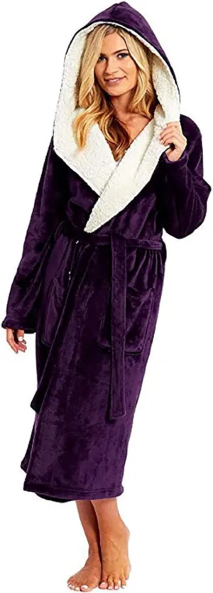 Soft Lightweight Robes for Women Button Up Pajamas Women Plus Size Womens Zip Front Robe Robes Fuzzy Hood