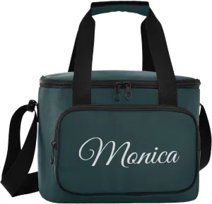 Solid Color Custom Soft Cooler Bag with Zipper Personalized Insulated Portable Cooler for Camping Beach Travel Work Lunchbox for Women Men