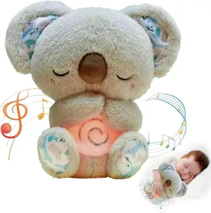 Soothing Breathing Stuffed Animal for Anxiety Adults and Kids, Portable Plush Baby Toy Anxiety Relief Koala, Mushplushies Breathing Animals Anxiety Bear, Birthday Students Gift