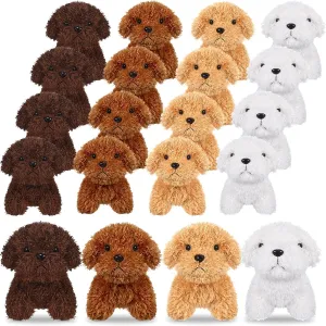 Sosation 20 Pcs Mini Plush Stuffed Toy Bulk Graduation Party Favor Gift Party Gift Toy Soft Plush Dog for Kids Graduation Bag Fillers Baby Shower Birthday Carnival Prize(Multicolor)