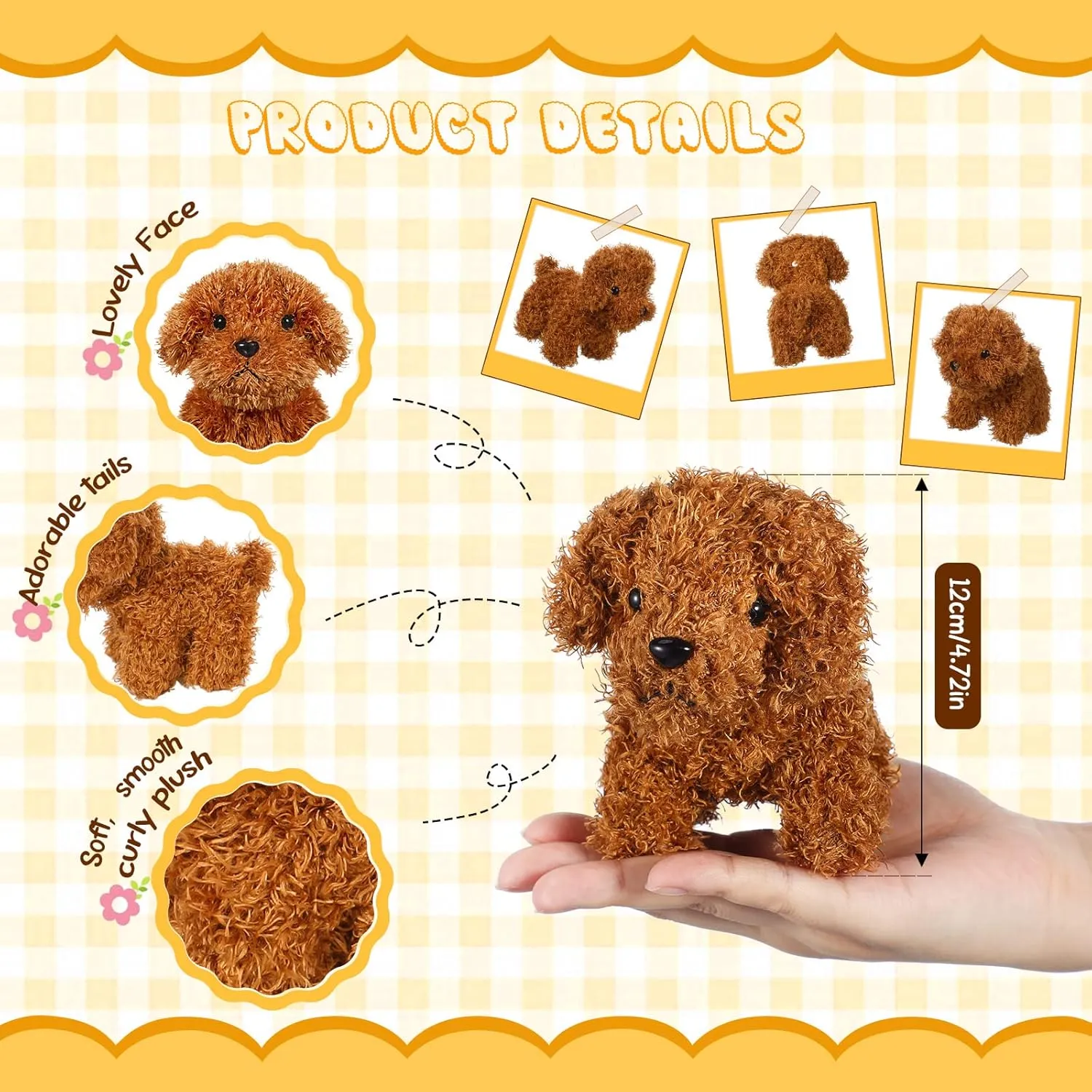Sosation 20 Pcs Mini Plush Stuffed Toy Bulk Graduation Party Favor Gift Party Gift Toy Soft Plush Dog for Kids Graduation Bag Fillers Baby Shower Birthday Carnival Prize(Multicolor)