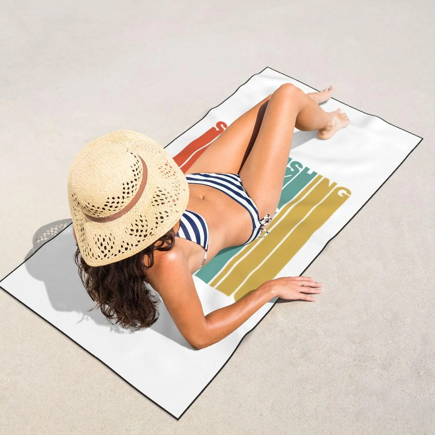 Spearfishing Beach Towel 55x27.5 Inches - Ultra Soft Quick Dry Sand Towel, Lightweight Large Bath Towel for Pool, Summer, Travel