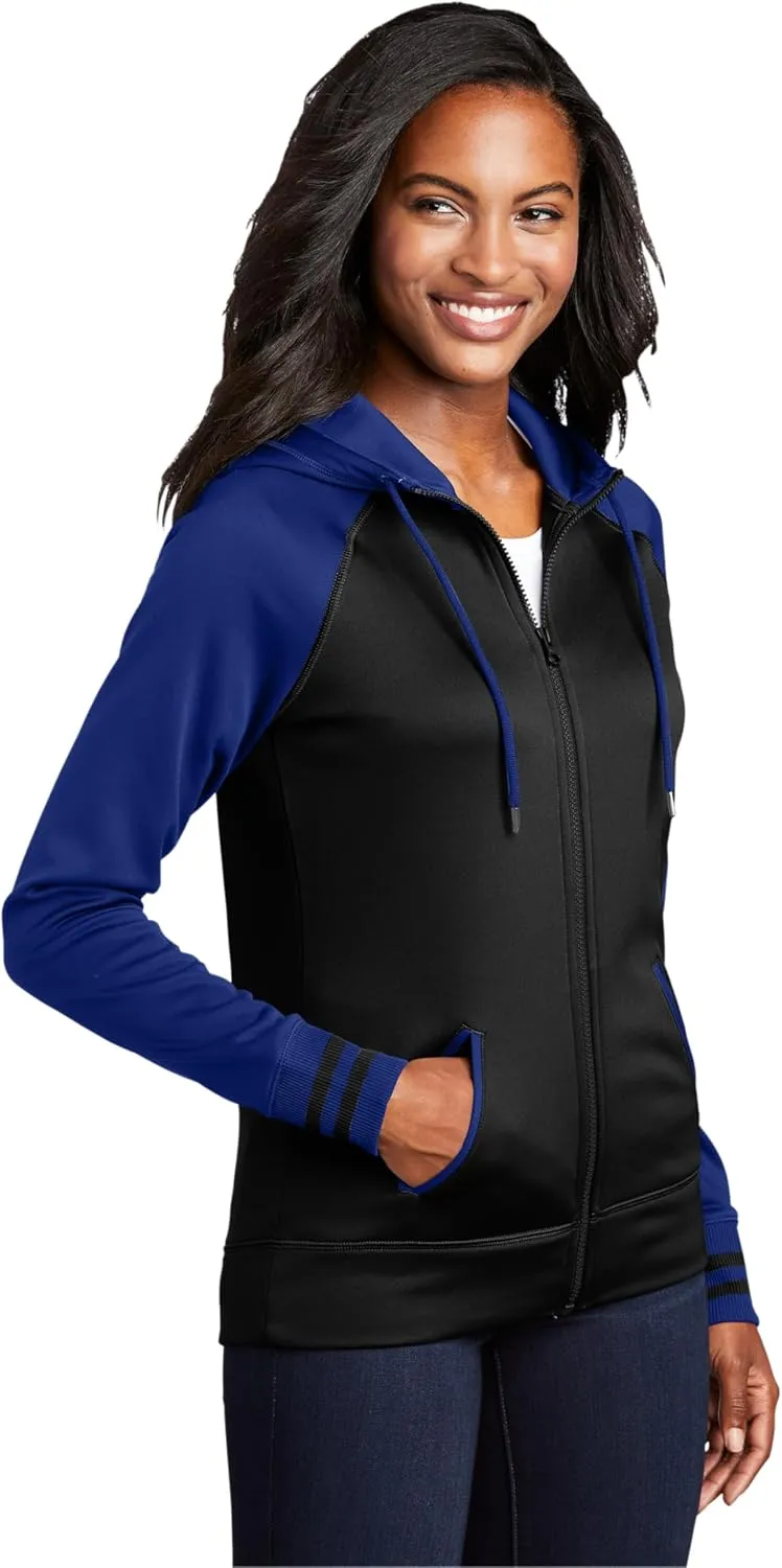 SPORT-TEK Women's Sport-Wick Varsity Fleece Full-Zip Hooded Jacket LST236