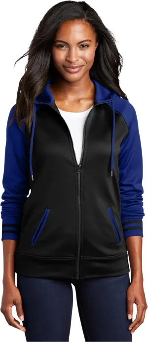 SPORT-TEK Women's Sport-Wick Varsity Fleece Full-Zip Hooded Jacket LST236