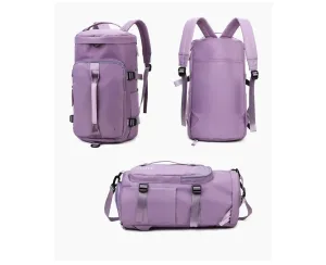 Sports Gym Duffel Bag Canvas Travel Bag Waterproof Fitness Shoes Compartment