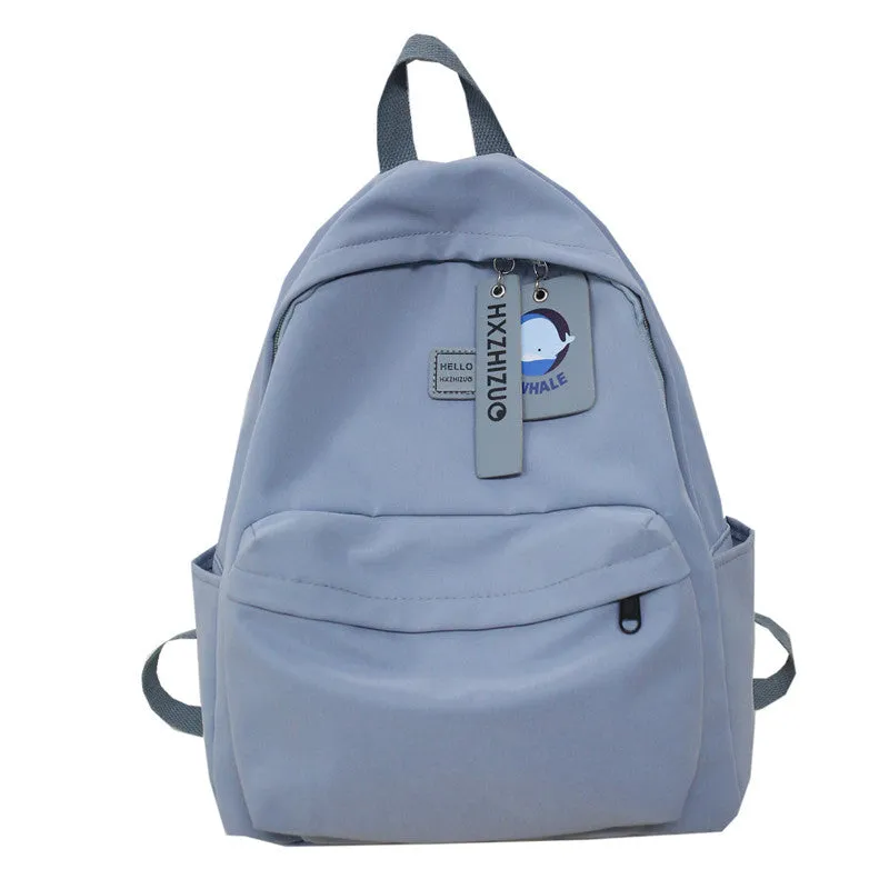 Spring Style Simple Female Preppy Trend Solid Backpacks