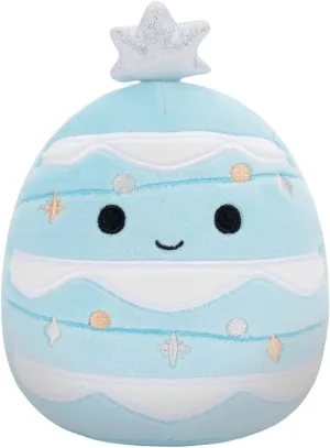 Squishmallows Officially Licensed Kellytoy Christmas 2024 Squad Plush -Squishy Stuffed Animal Toy - Gift for Kids, Girls & Boys - 8 Inch (Keiko The Blue Christmas Tree)