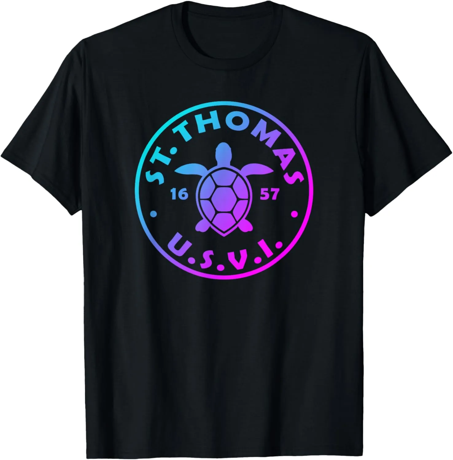 St Thomas USVI Sea Turtle Boys Girls Colorful Souvenir T-Shirt