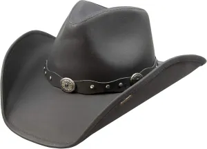 Stetson Men's Cowboy, Black Leather, X-Large