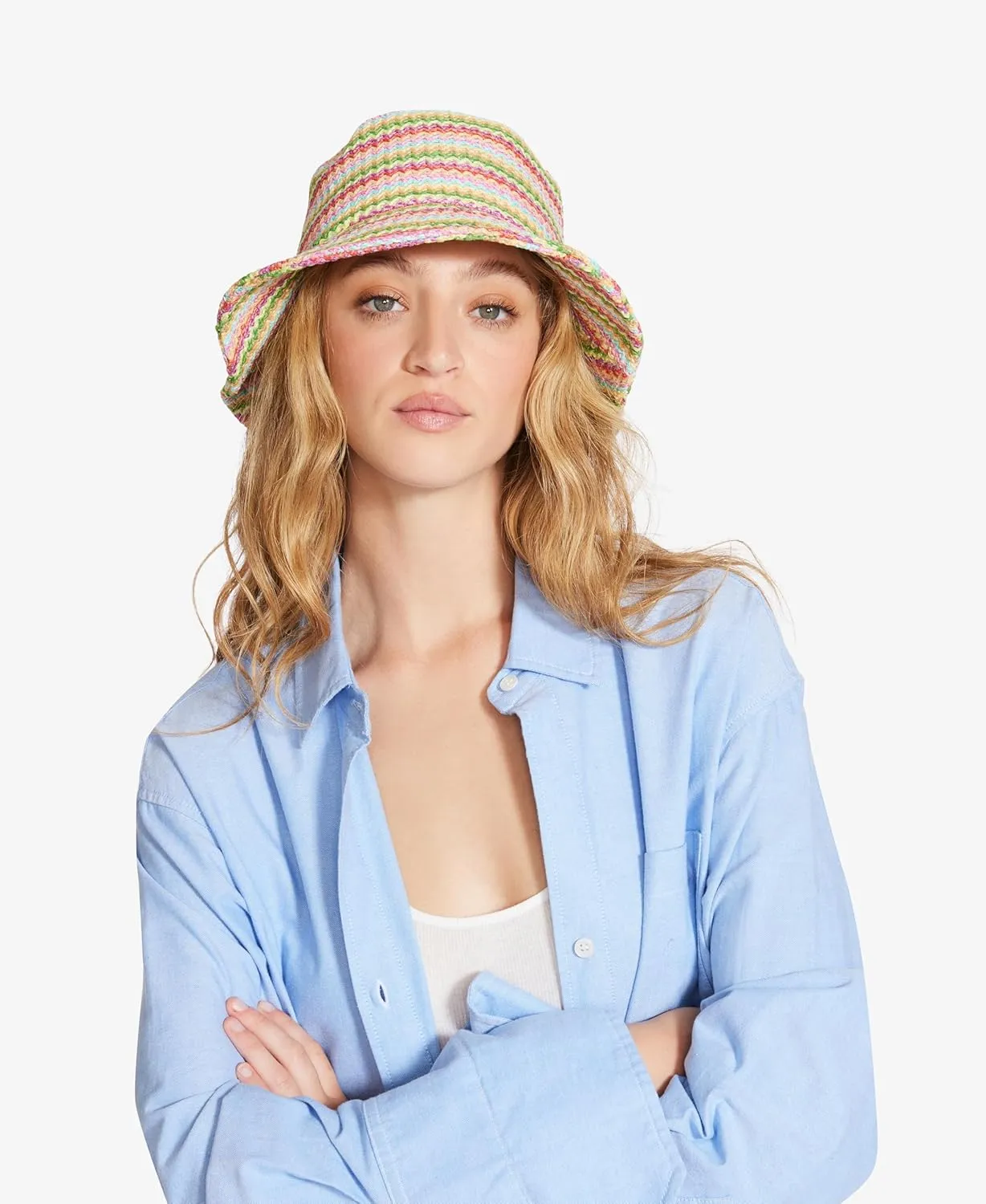 Steve Madden Women's Stella Bucket Hat, Pink