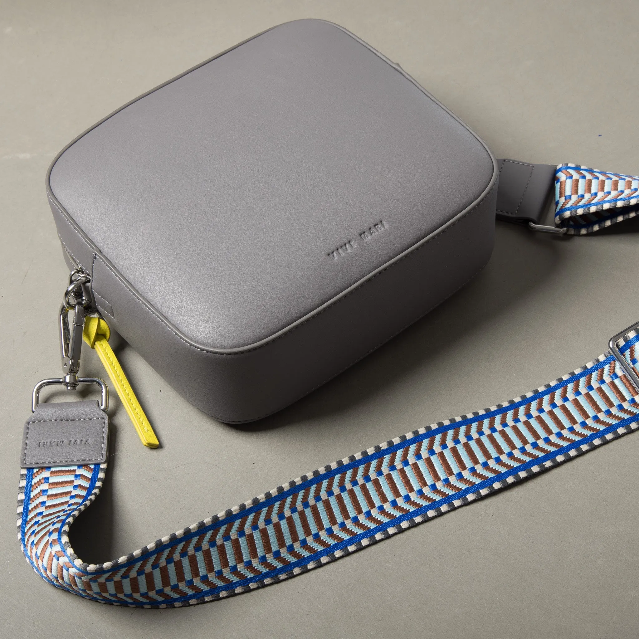 strap ethno multi blue - taupe