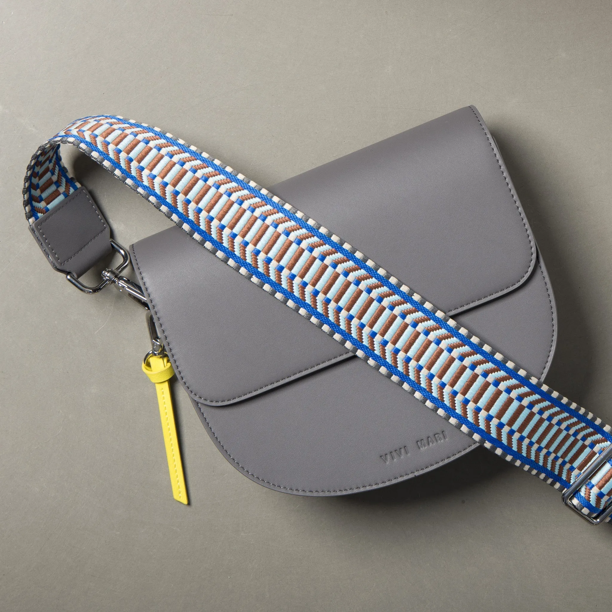 strap ethno multi blue - taupe
