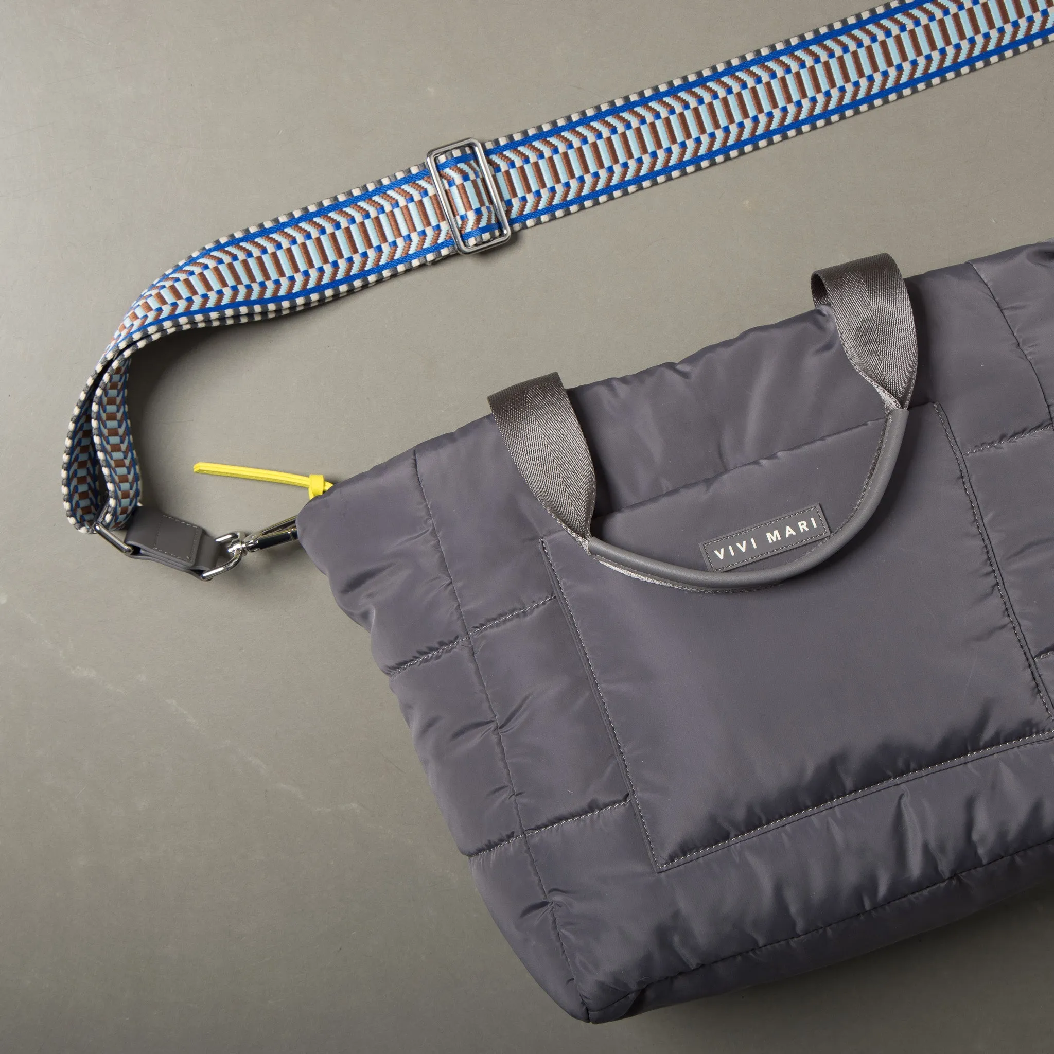 strap ethno multi blue - taupe
