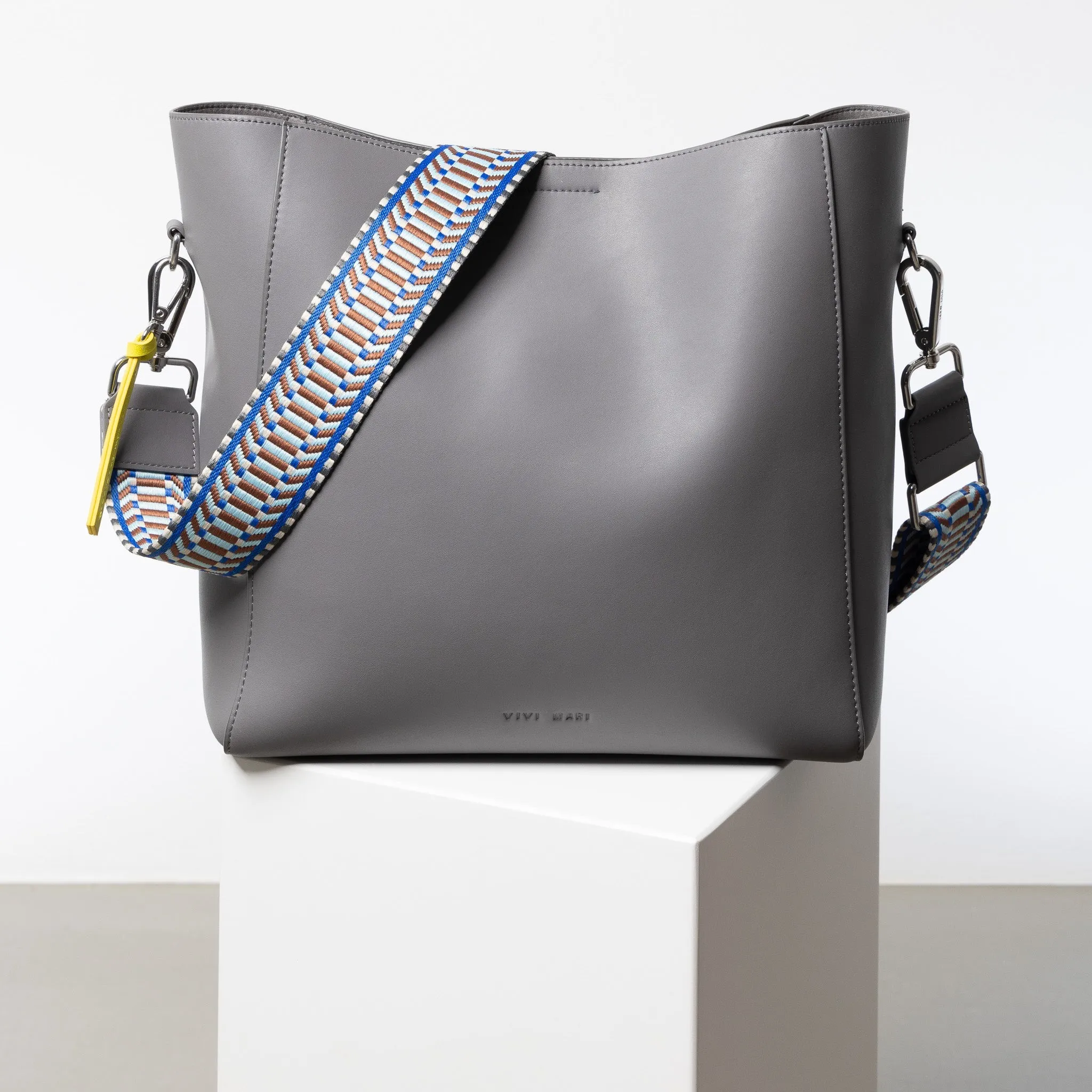 strap ethno multi blue - taupe