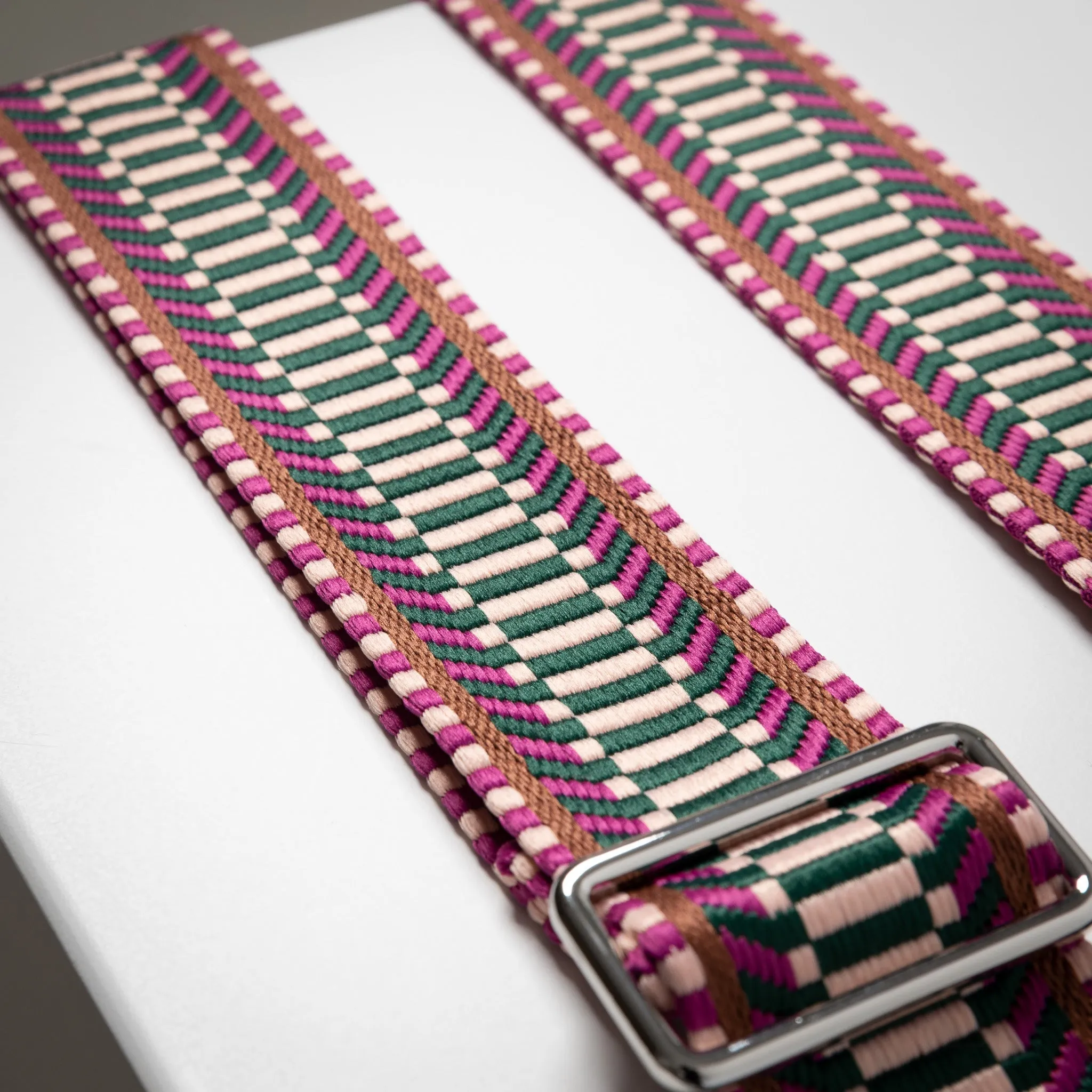 strap ethno multi magenta - tan