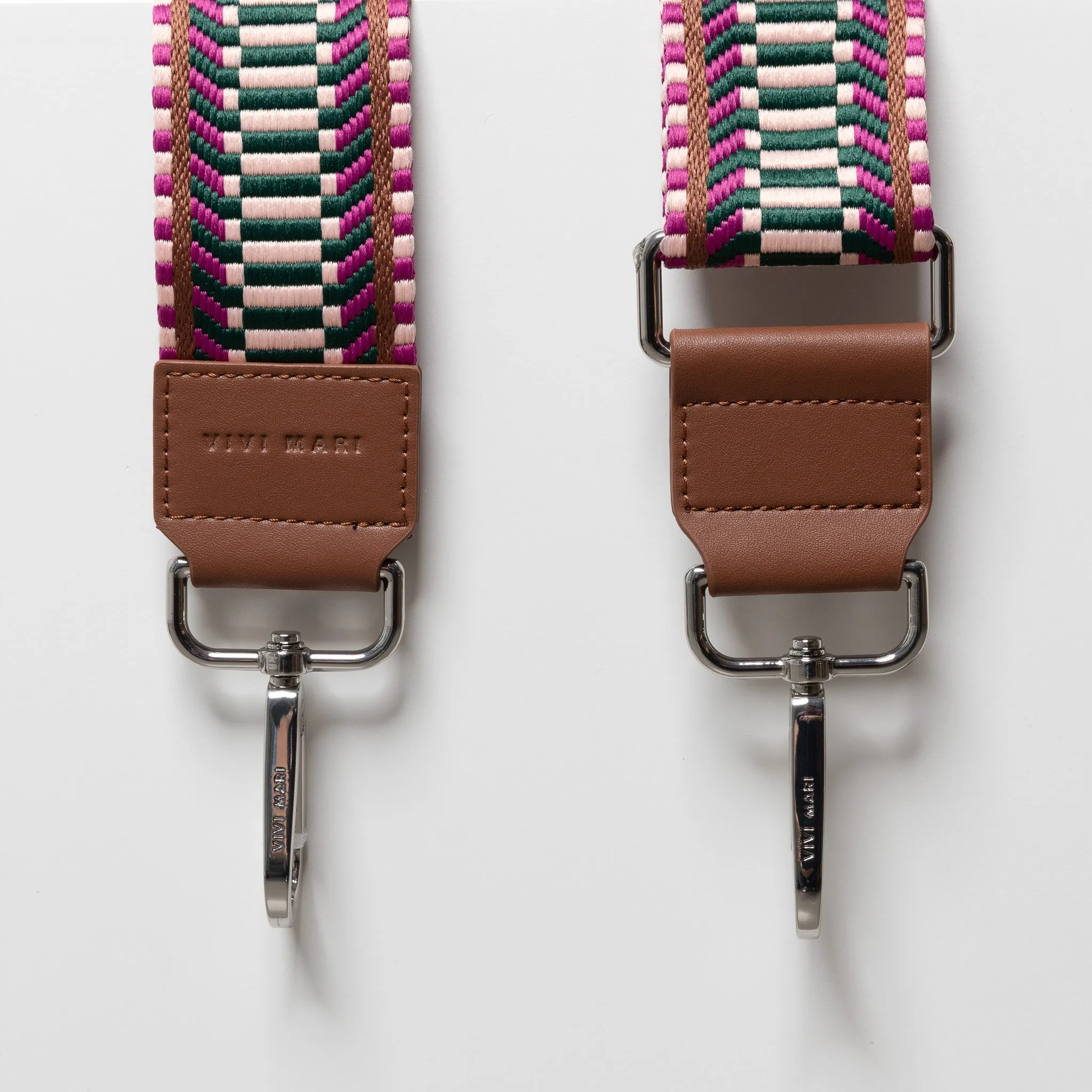 strap ethno multi magenta - tan