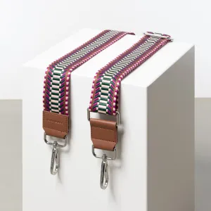 strap ethno multi magenta - tan