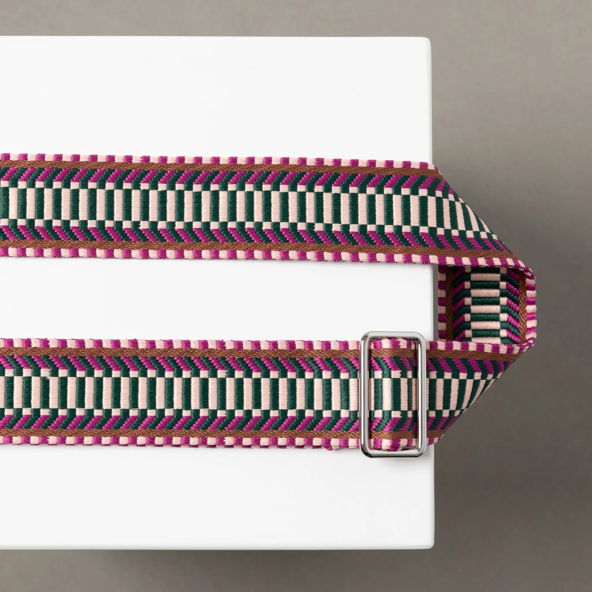 strap ethno multi magenta - tan