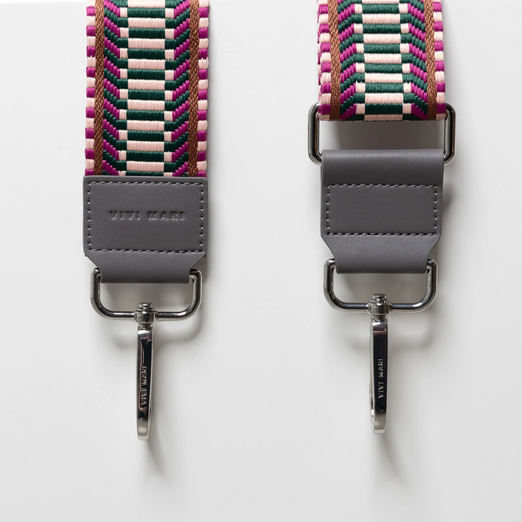 strap ethno multi magenta - tan
