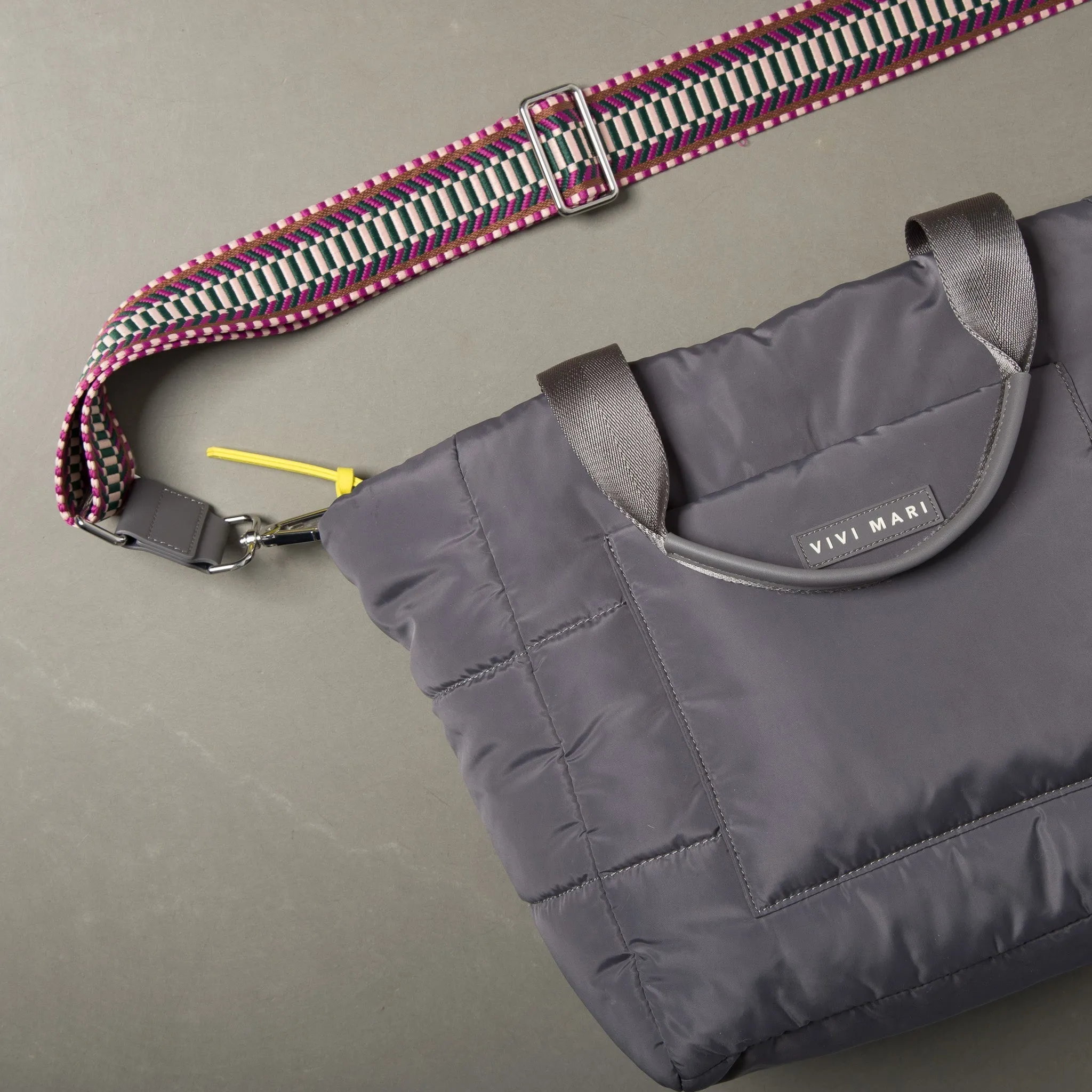 strap ethno multi magenta - tan