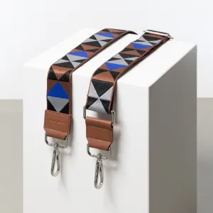 strap triangles multi tan/blue - tan