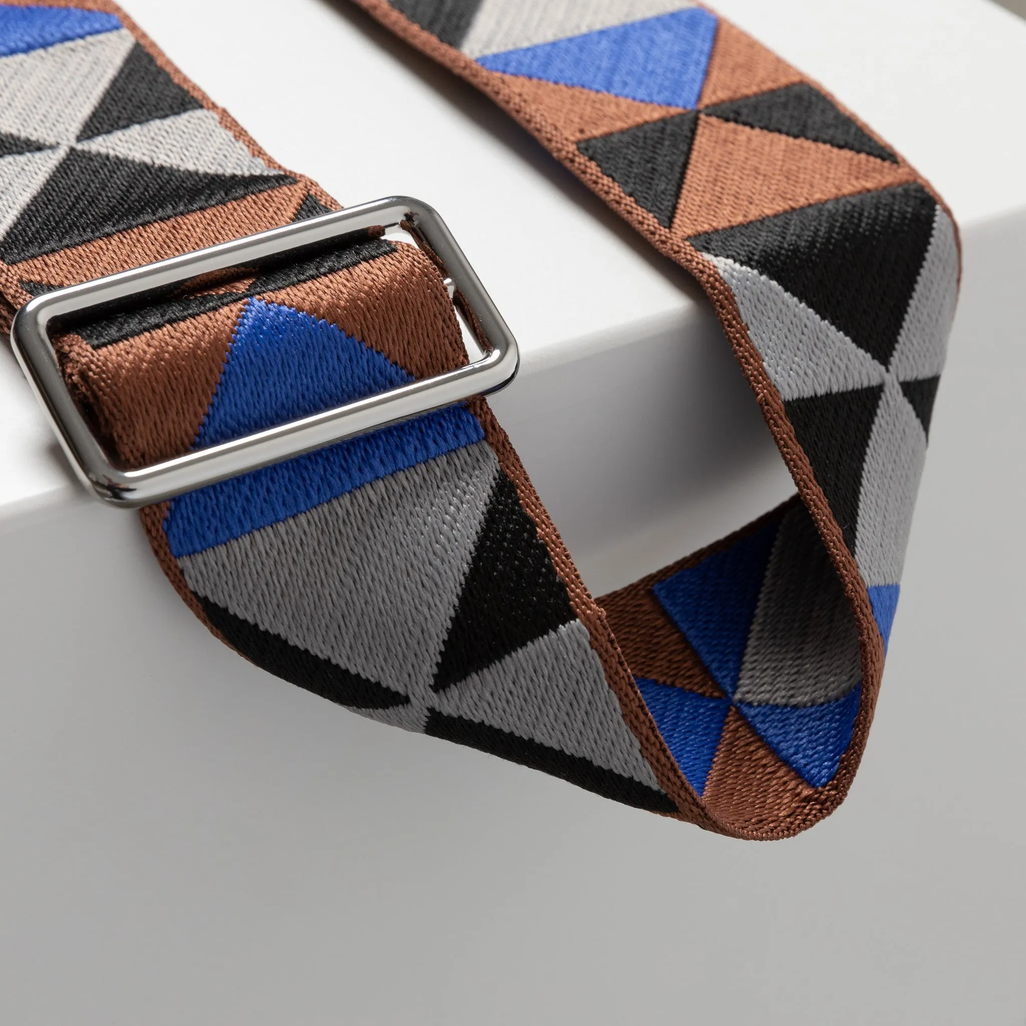 strap triangles multi tan/blue - tan