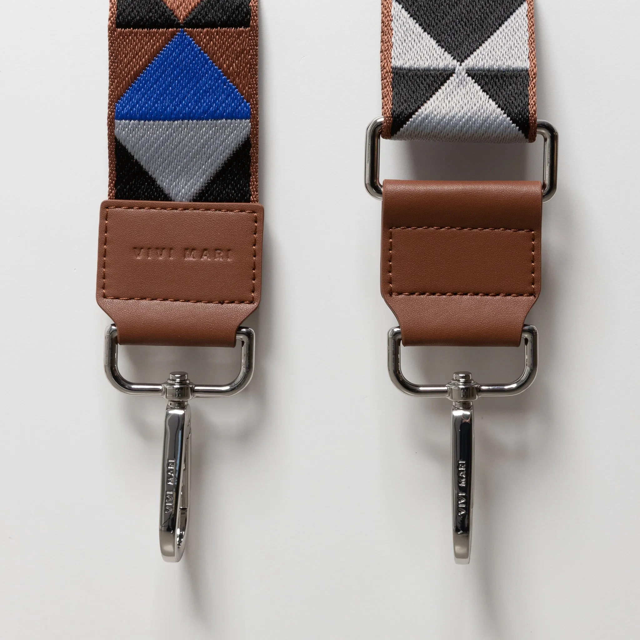 strap triangles multi tan/blue - tan