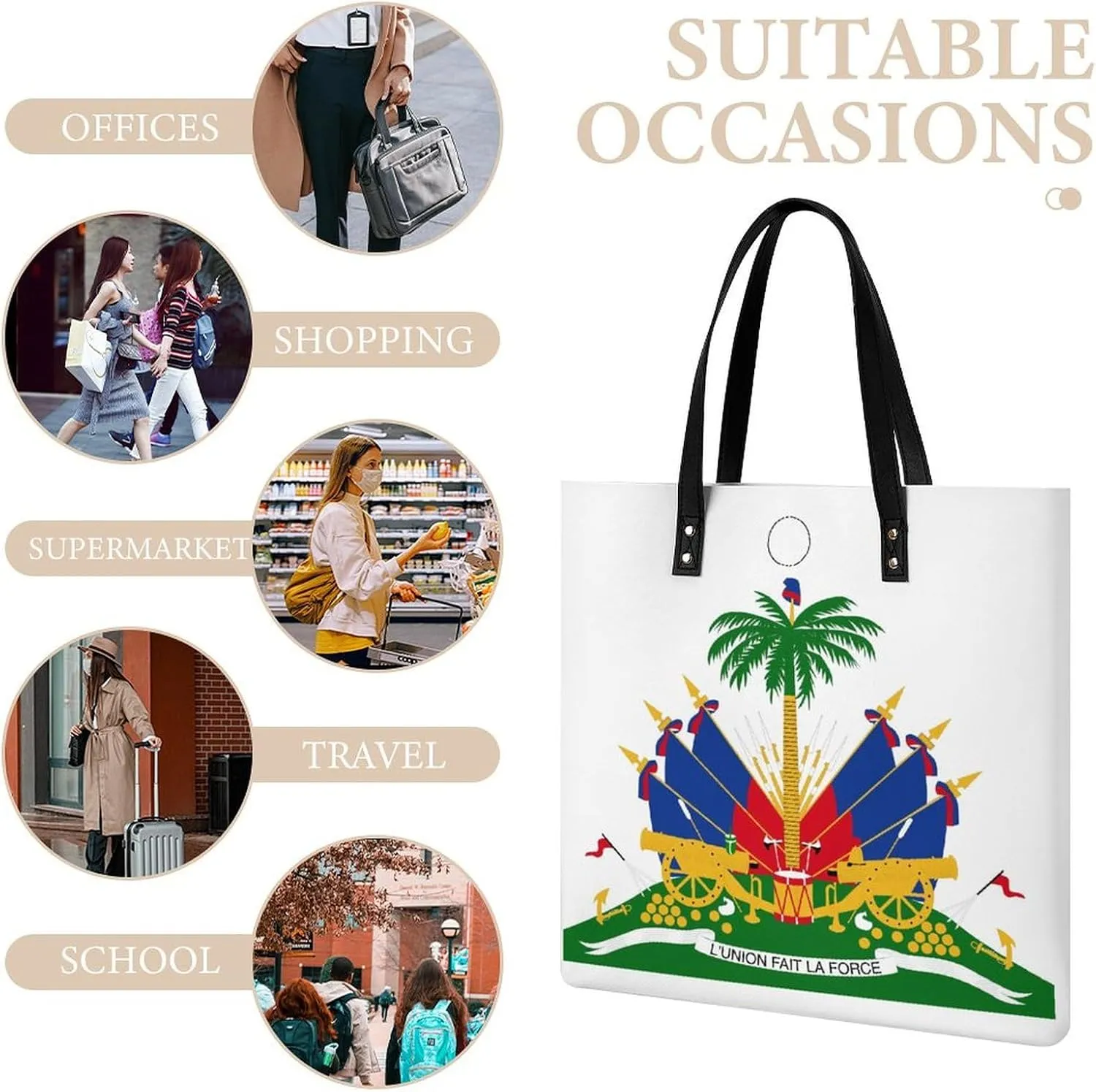 Stylish Comoros Flag Women's Tote Bag Leather Purse Large Capacity for Work and Travel
