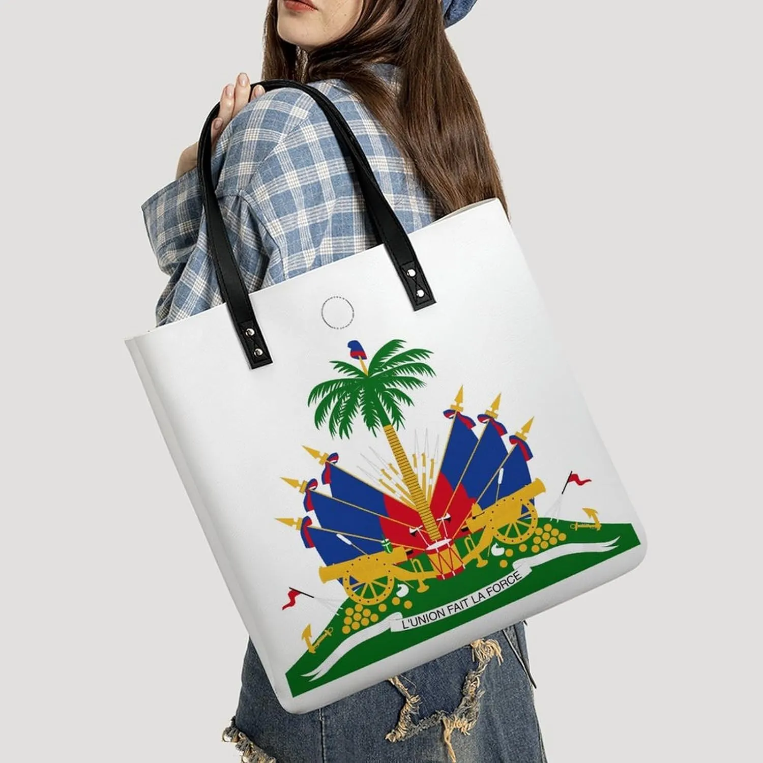 Stylish Comoros Flag Women's Tote Bag Leather Purse Large Capacity for Work and Travel