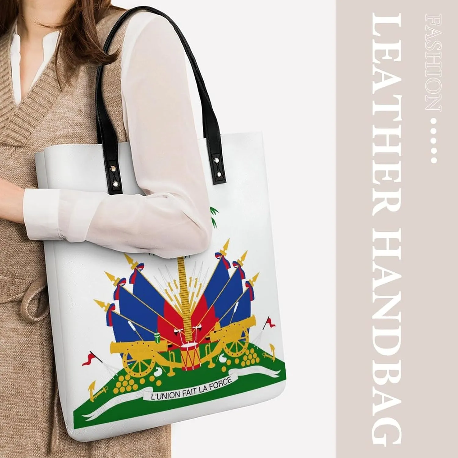 Stylish Comoros Flag Women's Tote Bag Leather Purse Large Capacity for Work and Travel