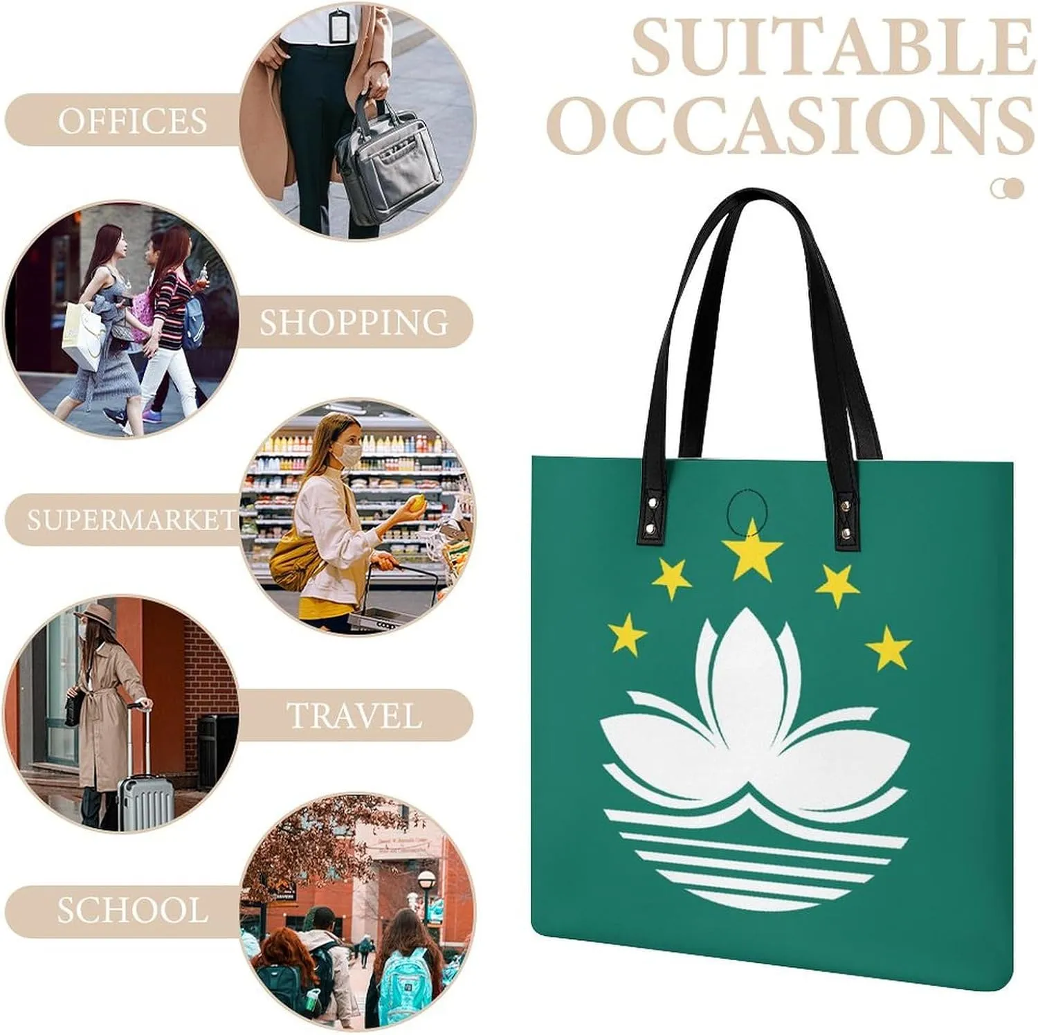 Stylish Jamaican Flag Women's Shoulder Bag Large Capacity Tote Handbag for Everyday Essentials