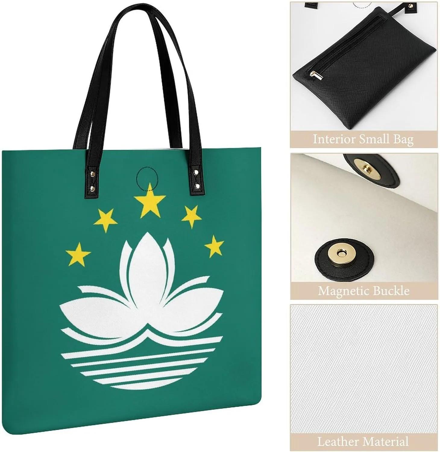 Stylish Jamaican Flag Women's Shoulder Bag Large Capacity Tote Handbag for Everyday Essentials