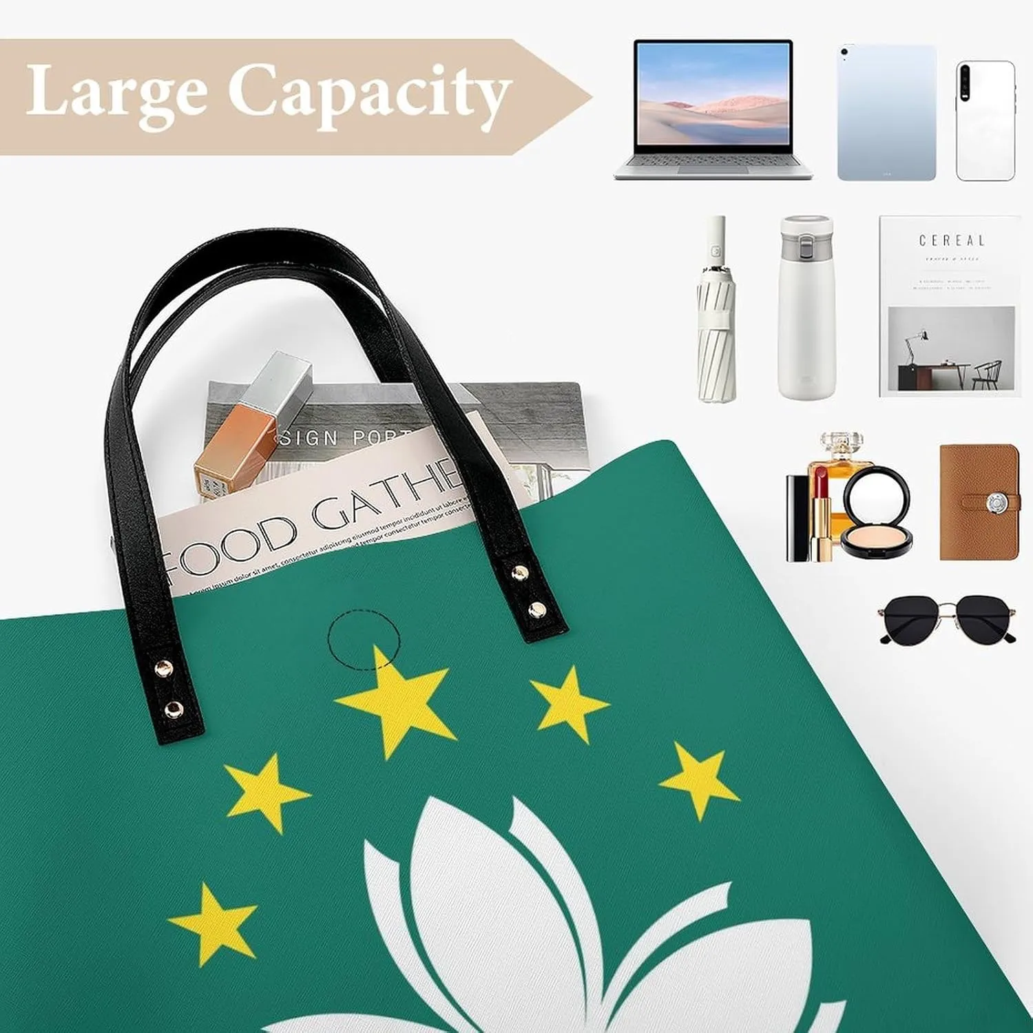 Stylish Jamaican Flag Women's Shoulder Bag Large Capacity Tote Handbag for Everyday Essentials