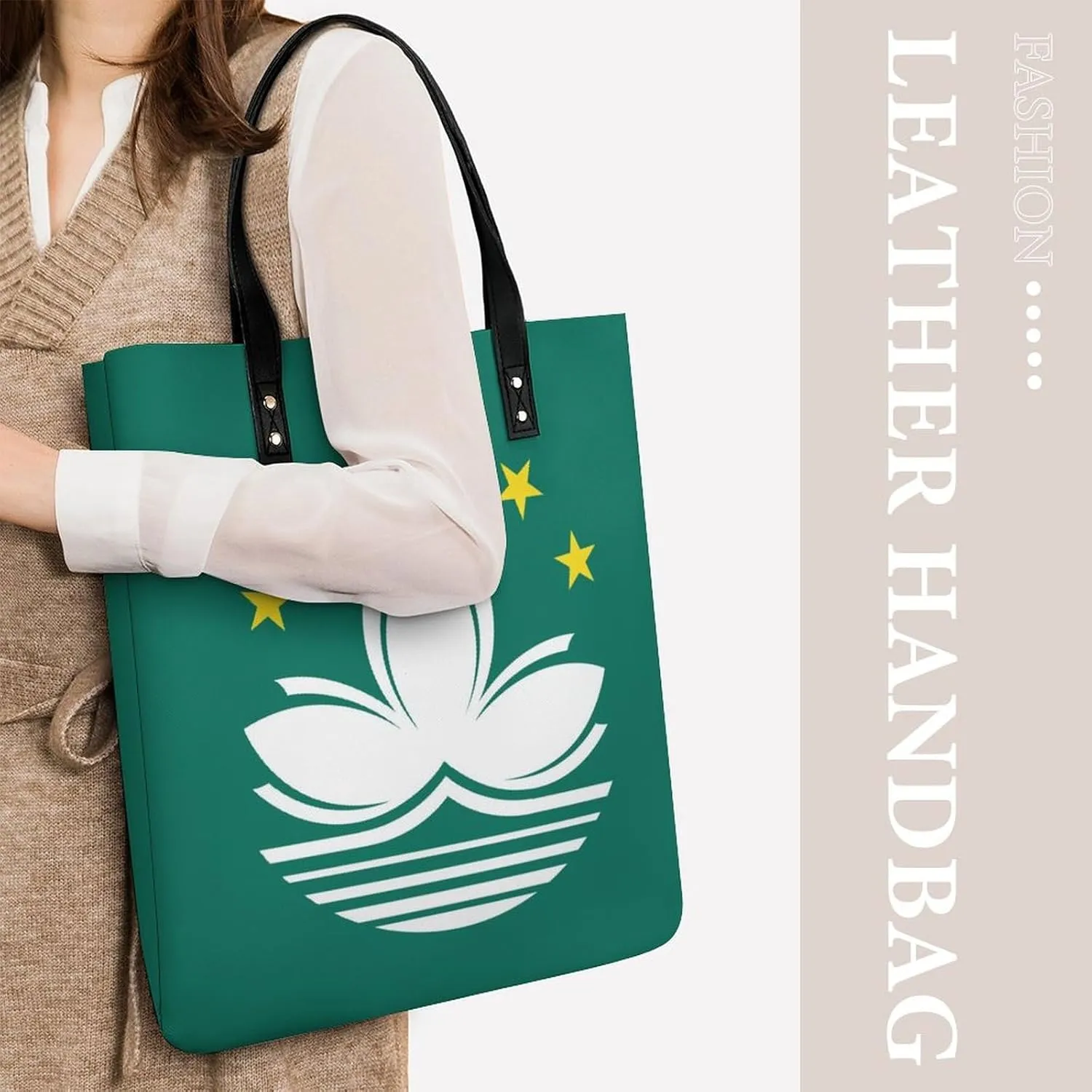 Stylish Jamaican Flag Women's Shoulder Bag Large Capacity Tote Handbag for Everyday Essentials