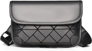 Stylish Messenger Bag men's chest bag men's crossbody bag men's quilted lattice design bag Faux Leather