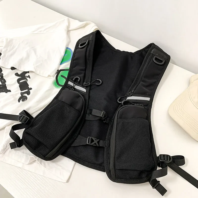 Stylish Vest Trendy Oxford Cloth Riding Men's Chest Bags