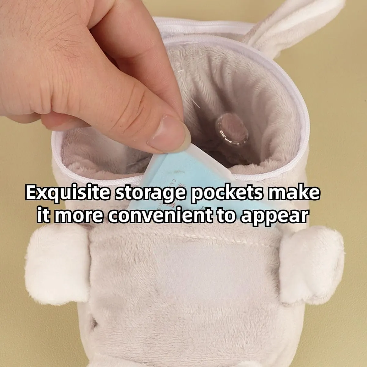 Sugar Glider Bonding Pouch Bonding Pouch Carry for Rat Syrian Hamster Hedgehog Small Pocket Pets, Gerbil Travel Bag Cute Bunny-Shaped Outing Bag with Large Transparent Window (Dark Grey,Small)