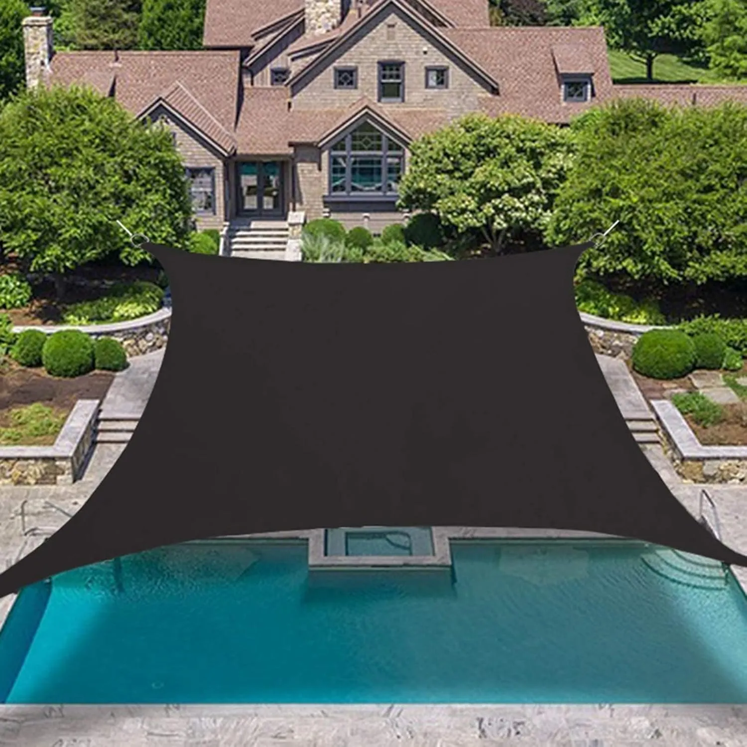 Sun Shade Sails Canopy Rectangle, Sunscreen Sunshade Awning, Heavy Duty Shade Cloth for Patio, Garden, Pergola, Backyard, Outdoor Facility & Activities (F 2x3m/6.6x9.8ft)
