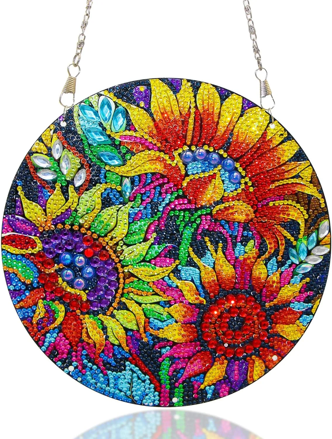 Sunflower Diamond Painting Kits for Adult Beginner DIY Diamond Art Hanging Window Pendant Ornament for Home Decoration Gem Art Gift (Sunflower)