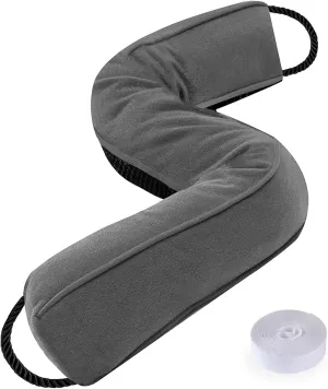 Sunolga 48 Inch Door Draft Stopper with Removable Cover for Gaps Up to 3 Inch, Machine Washable Noise and Air Blocker for Bottom of Door and Window, Grey