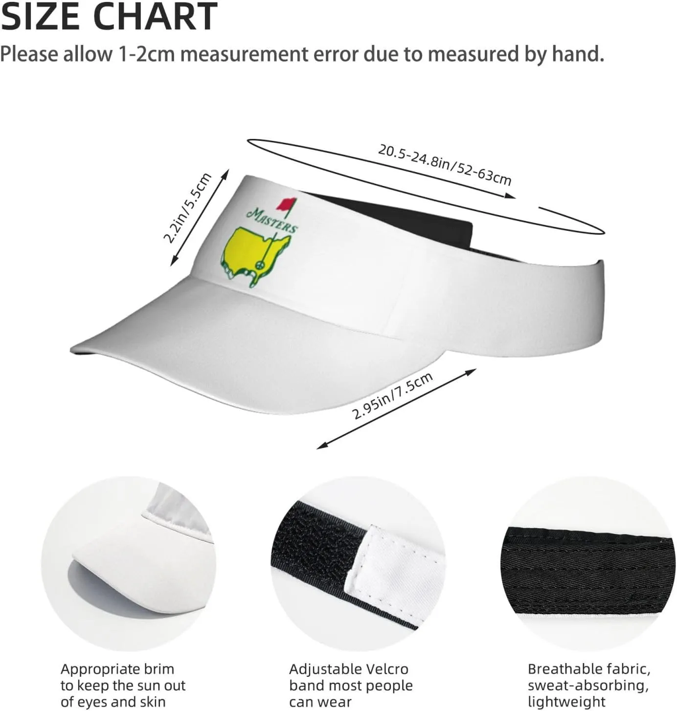 Sunscreen Visor Cap Adjustable Sport Empty Top Baseball Sun Cap for Men Women Sports Outdoor Headwear