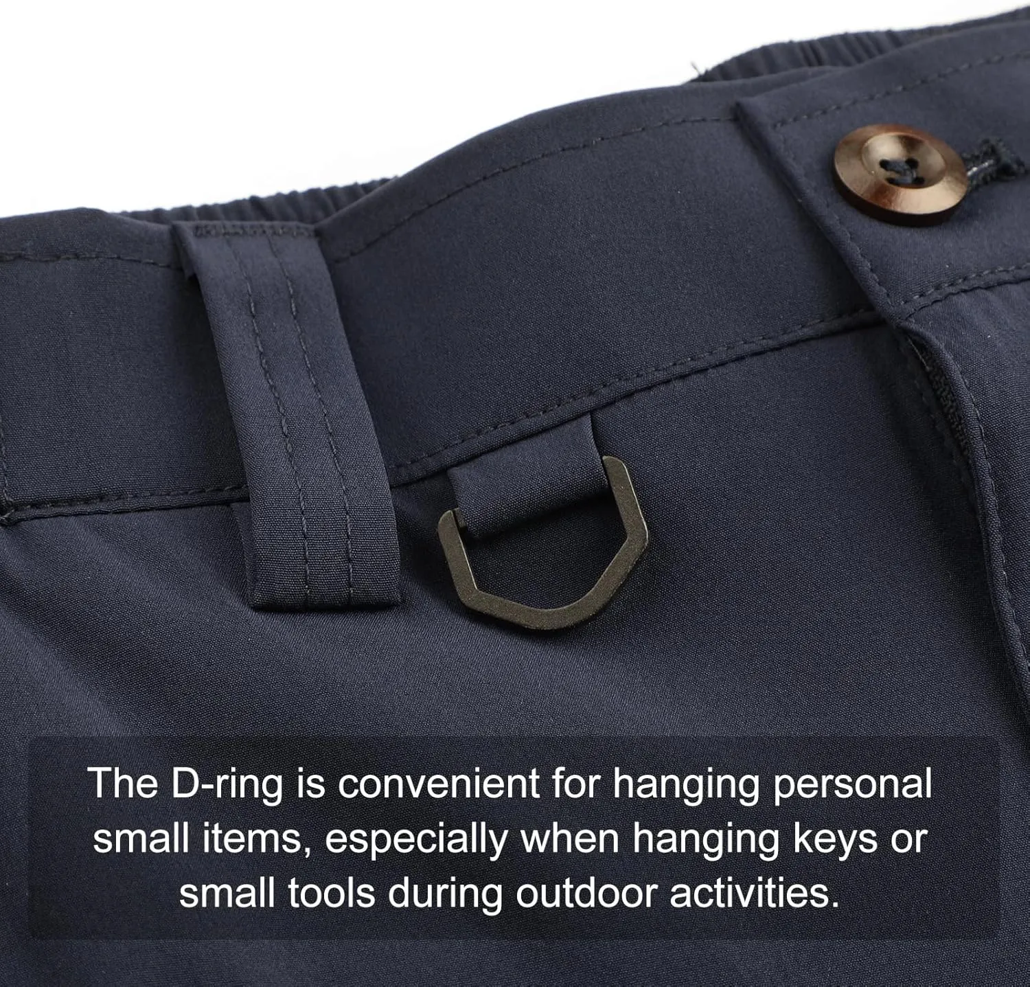 Surenow Men's Hiking Cargo Shorts with Quick Dry, Breathable Fabric, Pockets, and Zipper Closure - Blue, Size Large