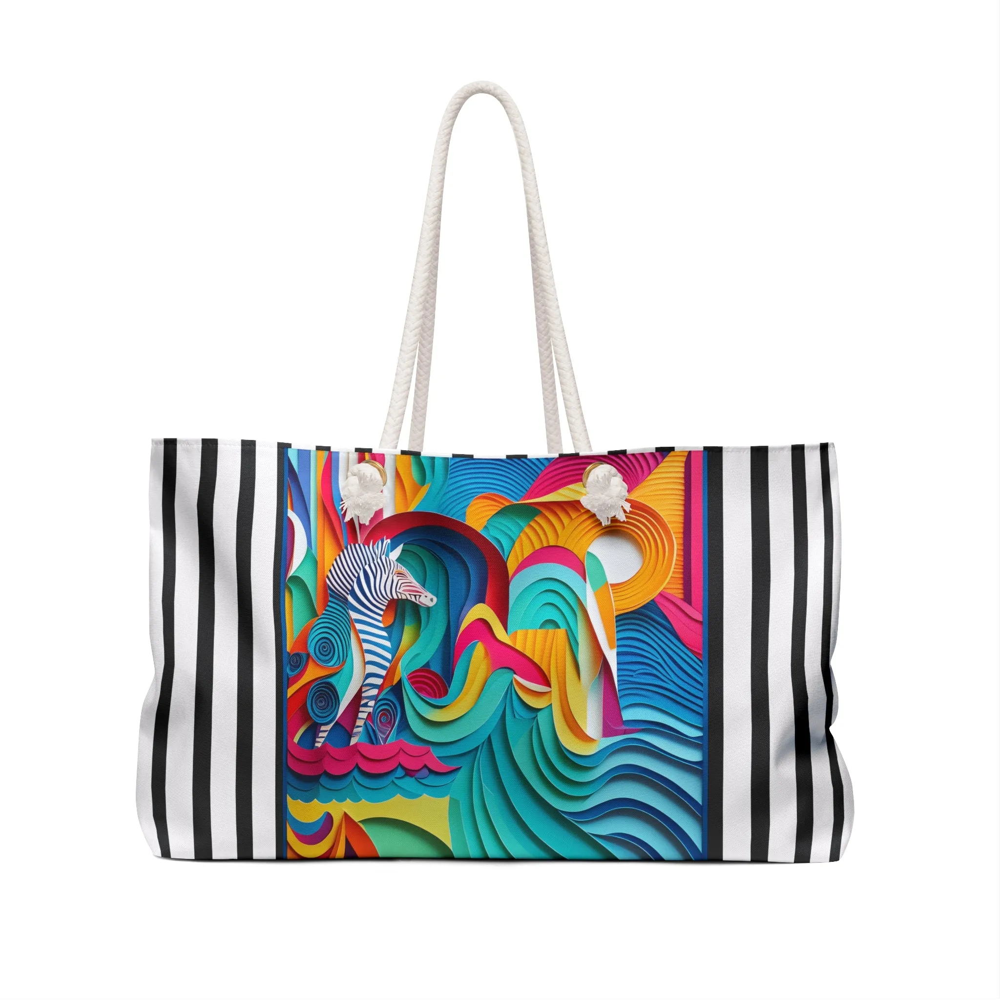 Surfing Zebra Weekender Bag